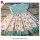 Blue checked flower printed hand embroidery dress